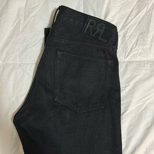Black Japanese selvedge denim.
